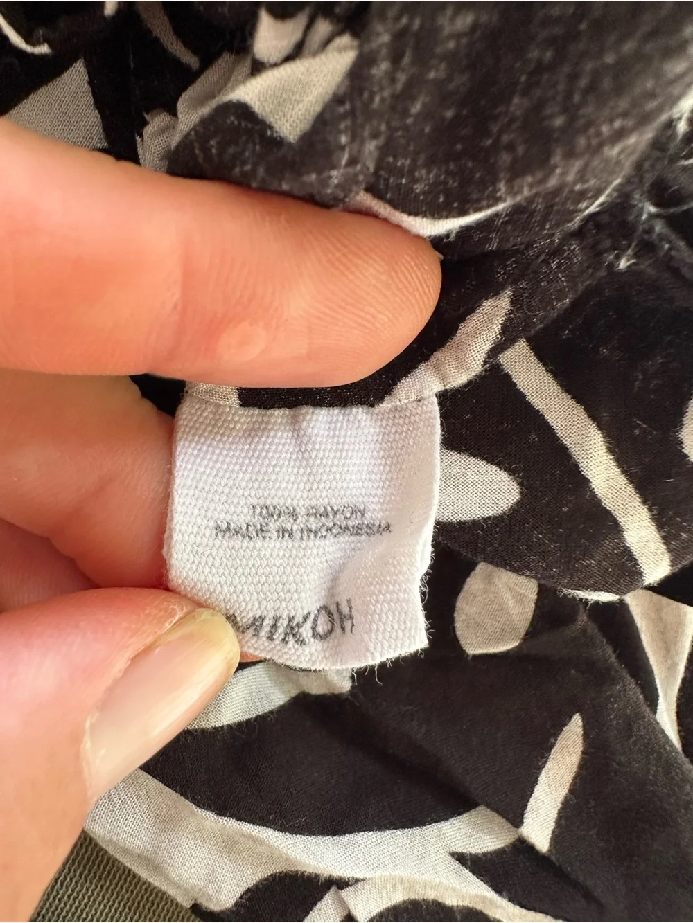Mikoh Mini Collection Monstera Print Dress Size Large